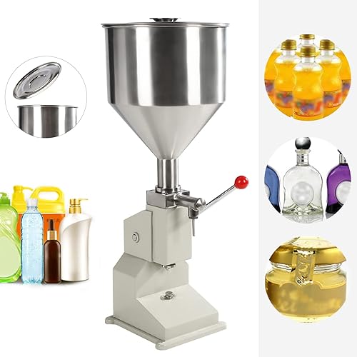 Miniatura 3 de Máquina de llenado manual de líquidos Máquina de llenado de botellas Llenadora de botellas de acero inoxidable 0.2-1.7 fl oz para pasta de crema