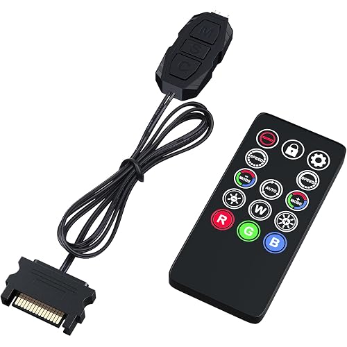 DS Mini ARGB PC Fans Controller Kit with One-to-One Matching Function for Computer Case RGB Fans, PC ARGB Heat Sink (3 Pin, 14 Key, SATA Power, 5th Gen)