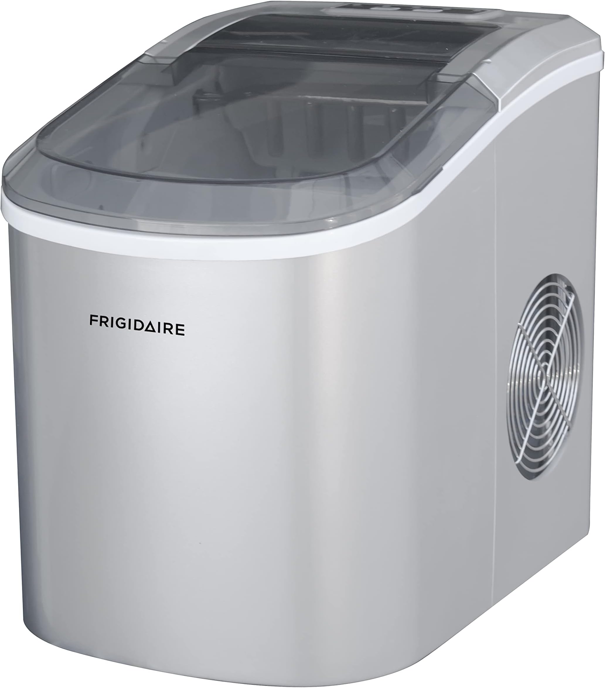 Frigidaire EFIC206-SILVER Ice Maker, 26 lb per Day, See Through Lid