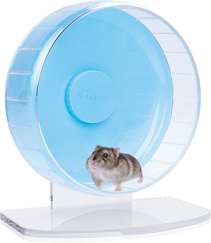 Vista 25 de Niteangel Ruedas de ejercicio súper silenciosas para hámster: - ruedas giratorias silenciosas para correr para hámster con soporte ajustable