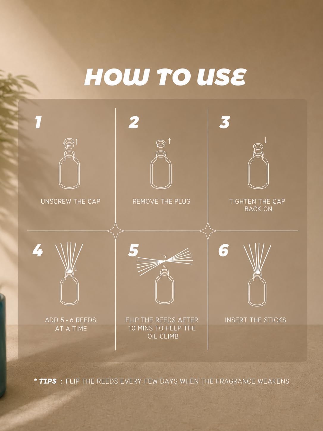 Reed Diffuser Set, 110mL/3.72 Fl.Oz Natural Laboratory Series, Long Lasting Premium Fragrance Oil Diffuser with Rattan Sticks, for Home Bedroom Bathroom Office