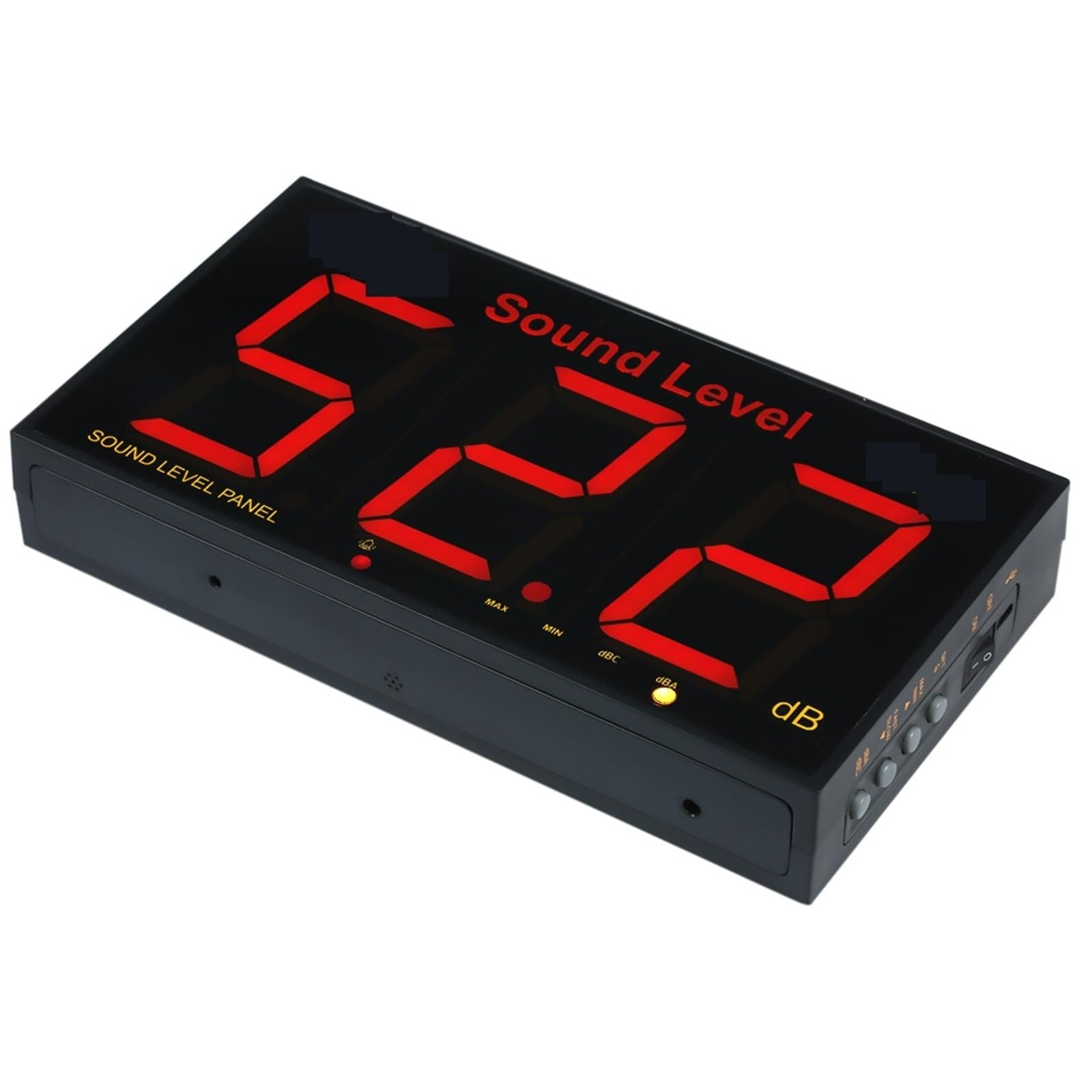 Medidor de nivel de sonido, Medidor de nivel sonido con pantalla LCD grande, medidor digital pared, ruido, comprobador monitoreo