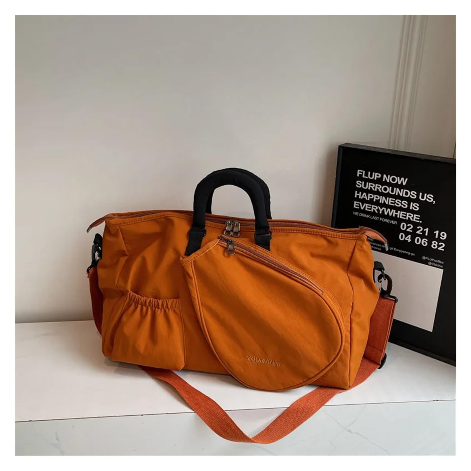 Bolsa for Raqueta De Tenis Bádminton 36-55L for Mujer, Bandolera Mano con Separación En Seco Y Húmedo for Fitness, Viaje Un Solo Hombro