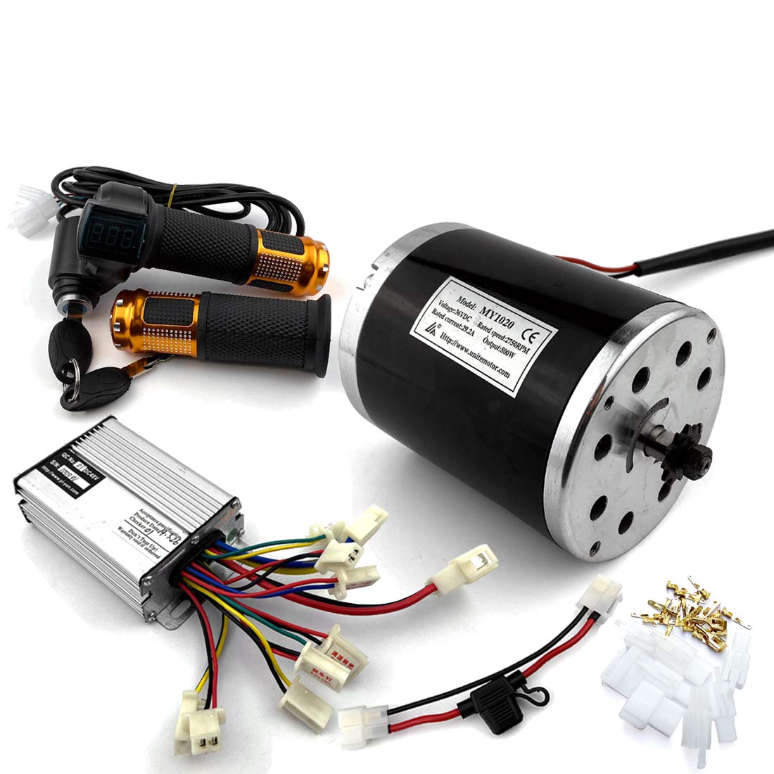 36V48V 800W Electric Brush DC Motor Kit Electric Scooter Conversion Kit Electric Motorcycle Replacement Engine Update (36V Upgrade Kit)
