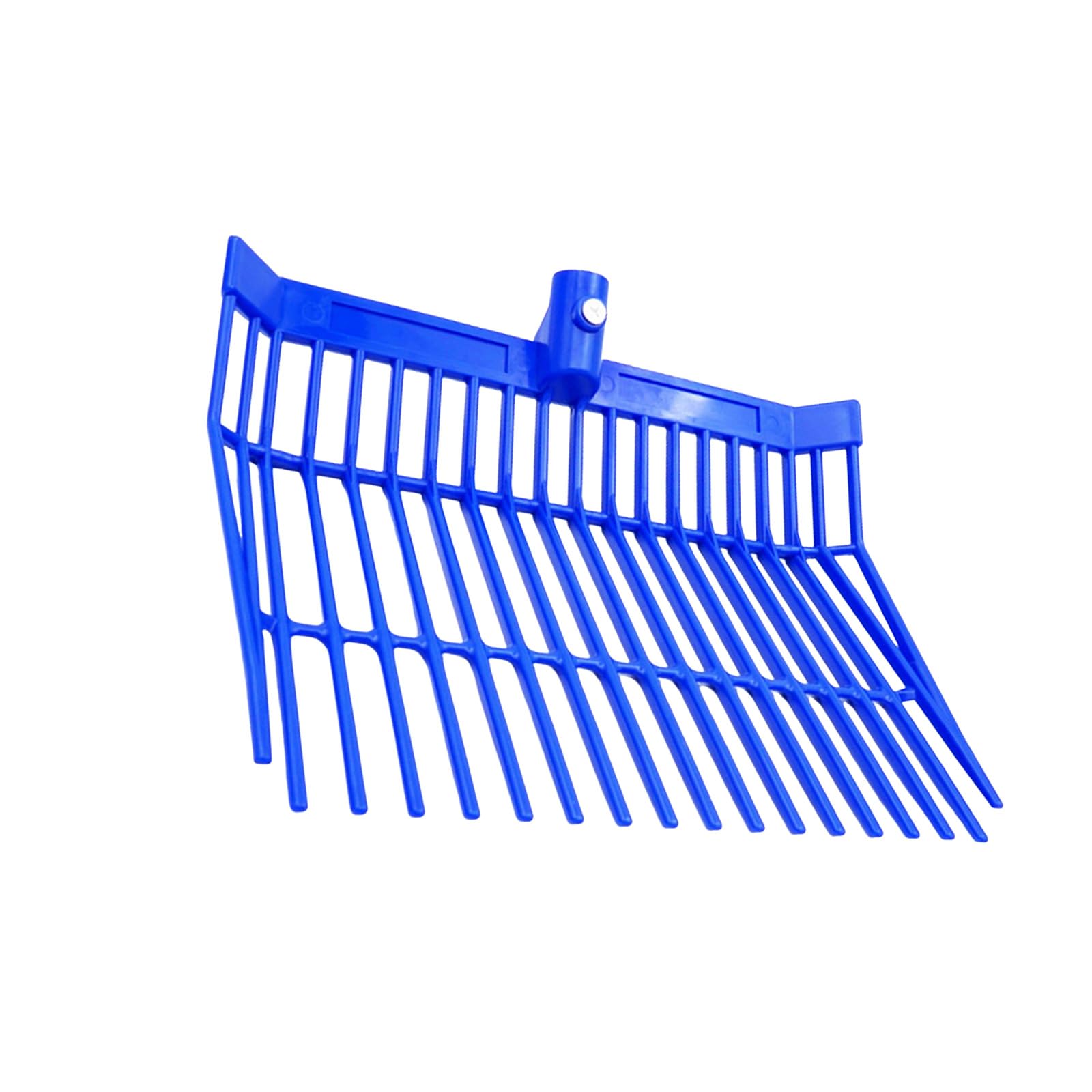 Rastrelli professionali per letame di cavallo in plastica per una manutenzione efficiente e stabile Design ergonomico 18 denti angolati fieni Pitches Forca per cavalli Fattoria stabile