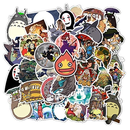 Hayao Miyazaki Stickers DIY Japanese Cartoon Anime Decals 100 Pcs Packs Studio Ghibli Stickers Theme Stickers Decal Personalized Decor for Laptops, Phone, Notebook, Luggage Case (Hayao Miyazaki)