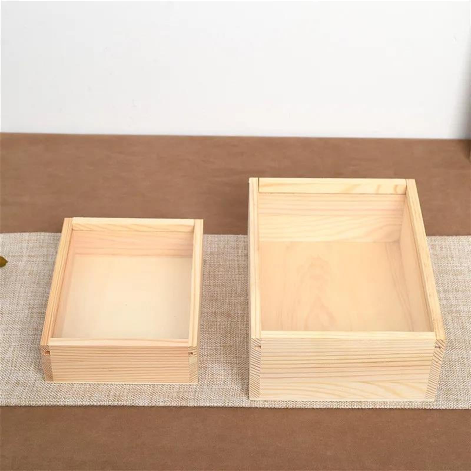Organizzatore di gioielli Scatola di vetro estraibile Scatola di legno Scatola di gioielli Scatola regalo fatta a mano Scatola di cassetto rettangolare Scatola di legno massello Personalizzazione Con