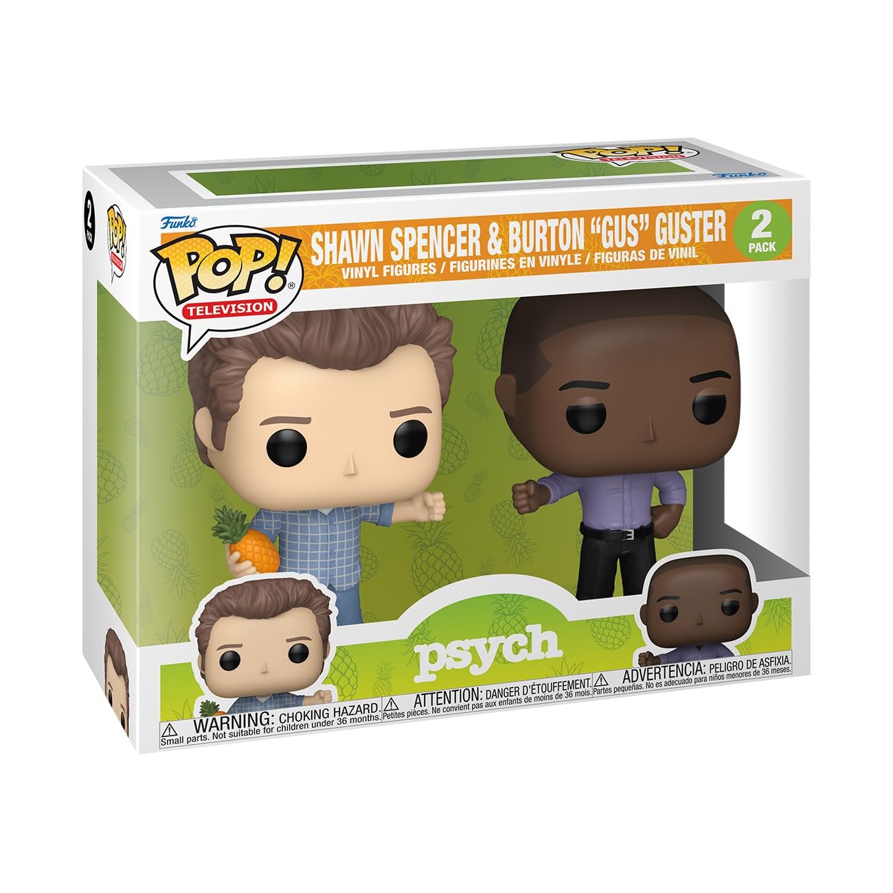 Funko Pop! Television: Psych - Shawn Spencer & Gus 2 Pack - Figura in Vinile da Collezione - Idea Regalo - Merchandising Ufficiale - Giocattoli per Bambini e Adulti - TV Fans