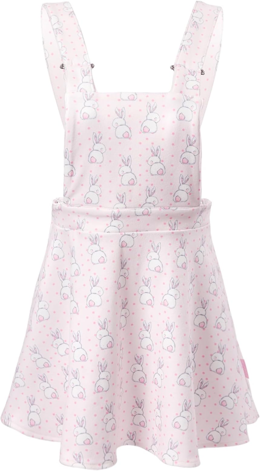 CutiePlusUWomen's Suspender Dress Mini Dress Adjustable Suspenders Skirt Cartoon Printed Overalls