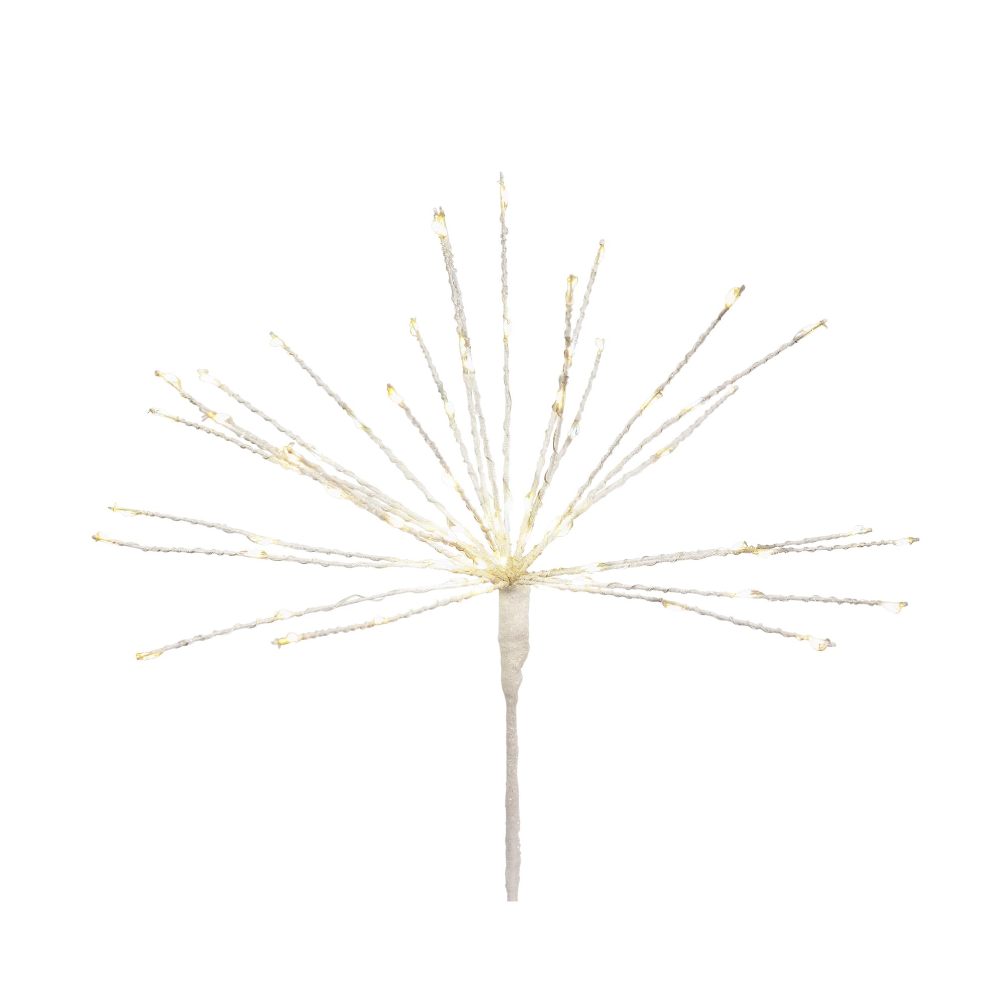 Set of 2 Lighted LED Starburst Christmas Tree Topper - White Lights