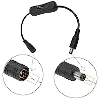 Vista 3 de 4 unidades DC 0.083 in x 0.217 in 5521 Cable extensor de fuente de alimentación, cable hembra a macho con control de alimentación