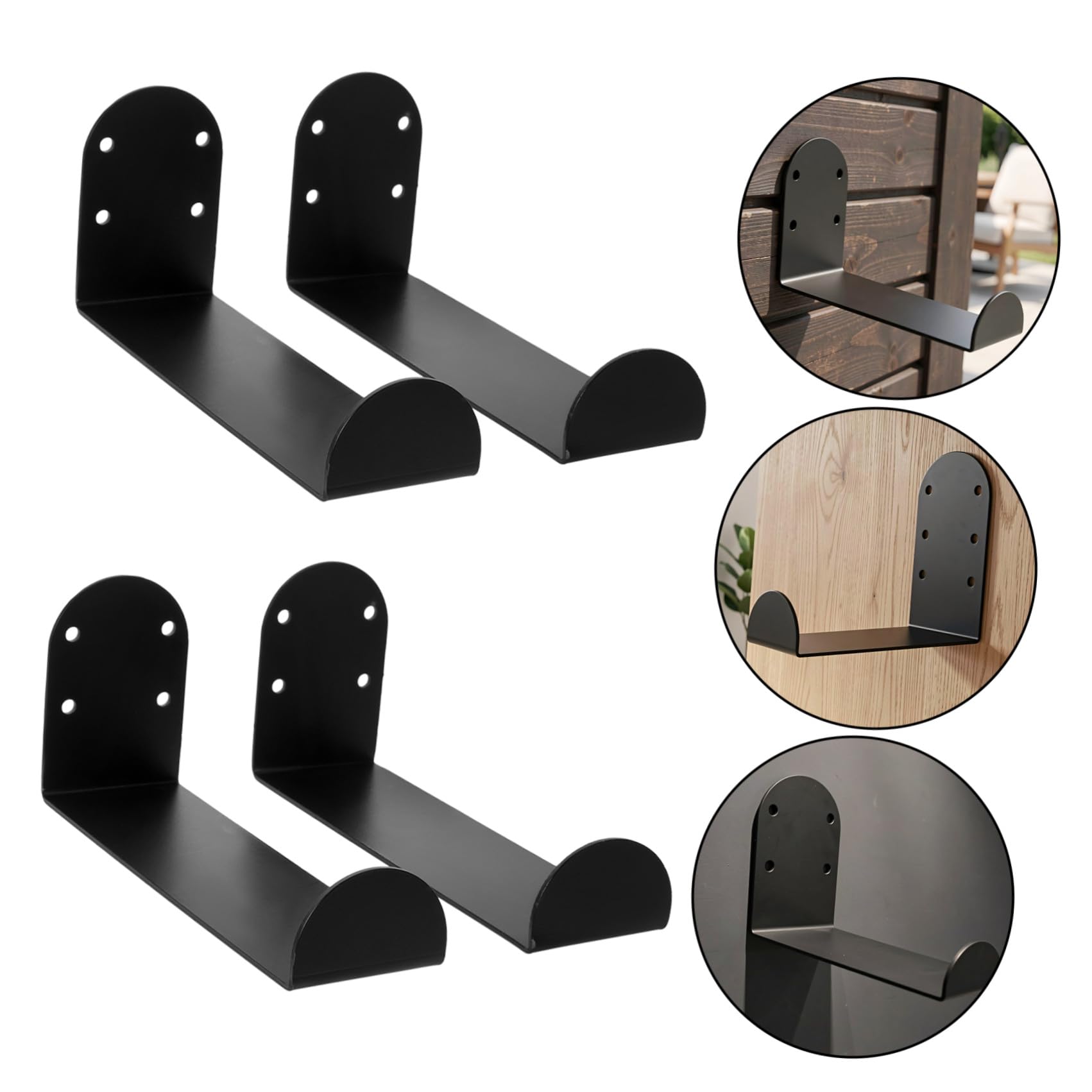 Toyvian 6 Pezzi Porta Snowboard da Parete in Metallo Nero per Garage e | Montaggio Rapido, Supporto Robusto, Ottimizzazione dello Spazio, Esposizione Raffinata per Sci e Tavole