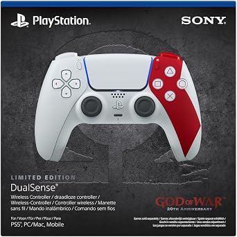 Sony PlayStation DualSense/God of War 20th Anniversary Limited Edition Game Control Controller (Bilkom - Official Distributor Guaranteed)