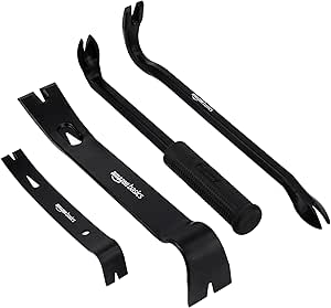 Amazon Basics Stemmeisen und Nagelzieher, 4 stück, 1er-Pack, Schwarz