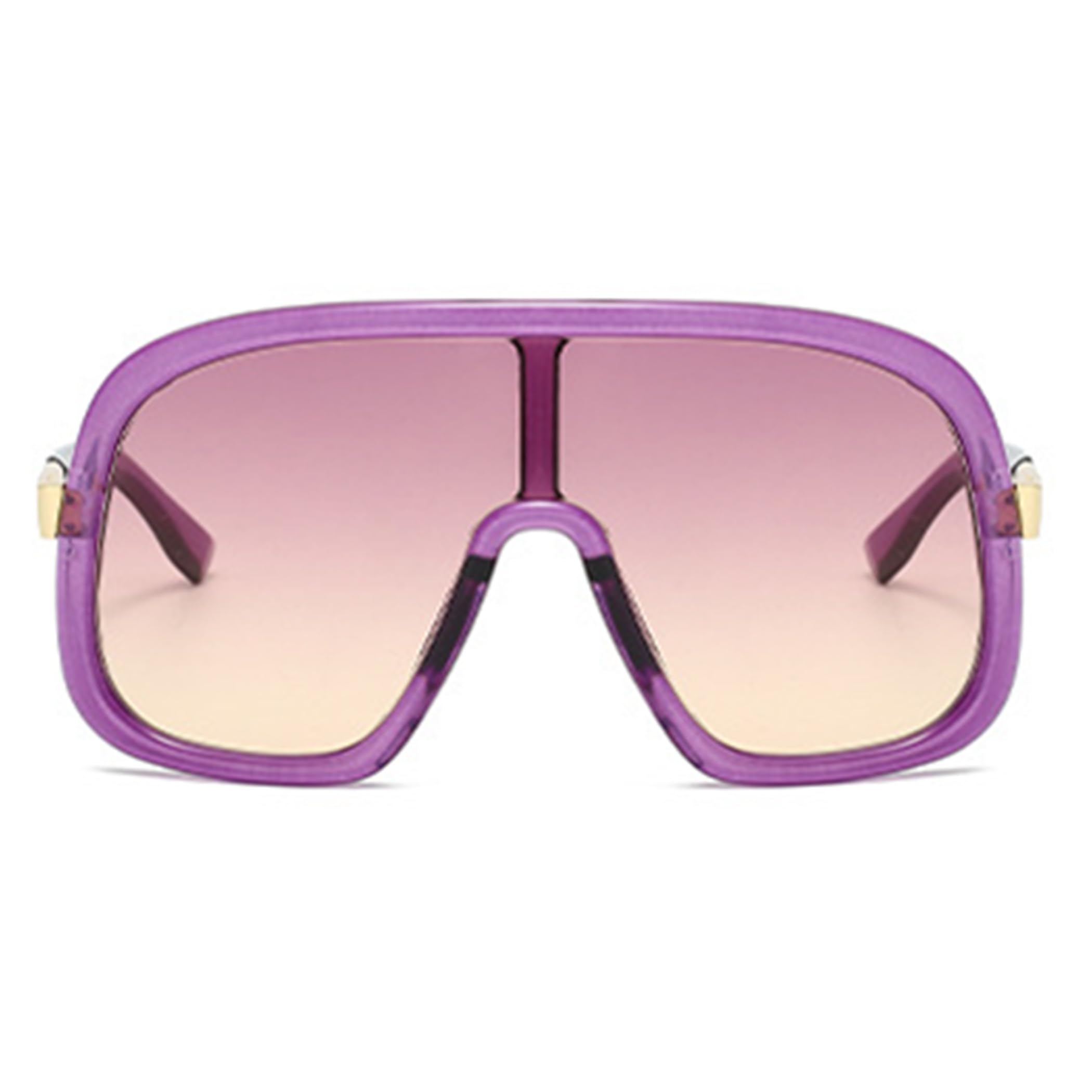 bullabulling Oversized Trendy Wrap Around Sunglasses for Women Men - Cool Concert shades 2000s Retro Square Big Shield Glasses (c4)