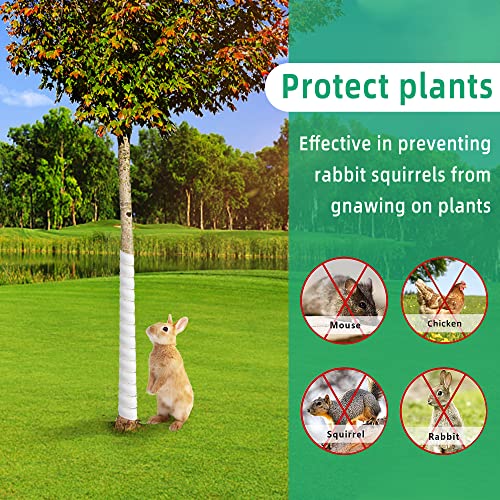 Watayo 4 Pcs Tree Trunk Protector-2 Size Plastic Spiral Tree Guard-Tree Bark Protector Tube Wraps To Protect Saplings Plants From Deer Rabbit Cats Rodents Mowers #TOP4