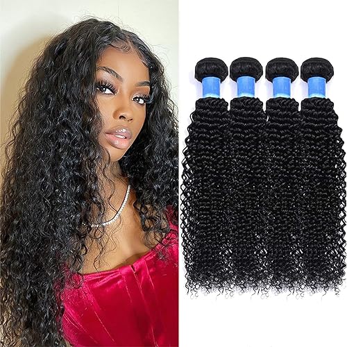 Extensiones Brasileñas de Pelo Natural Brasileño, Mechas Pelo rizado brasileño, 4 rizos de 8 pulgadas extensión 200g