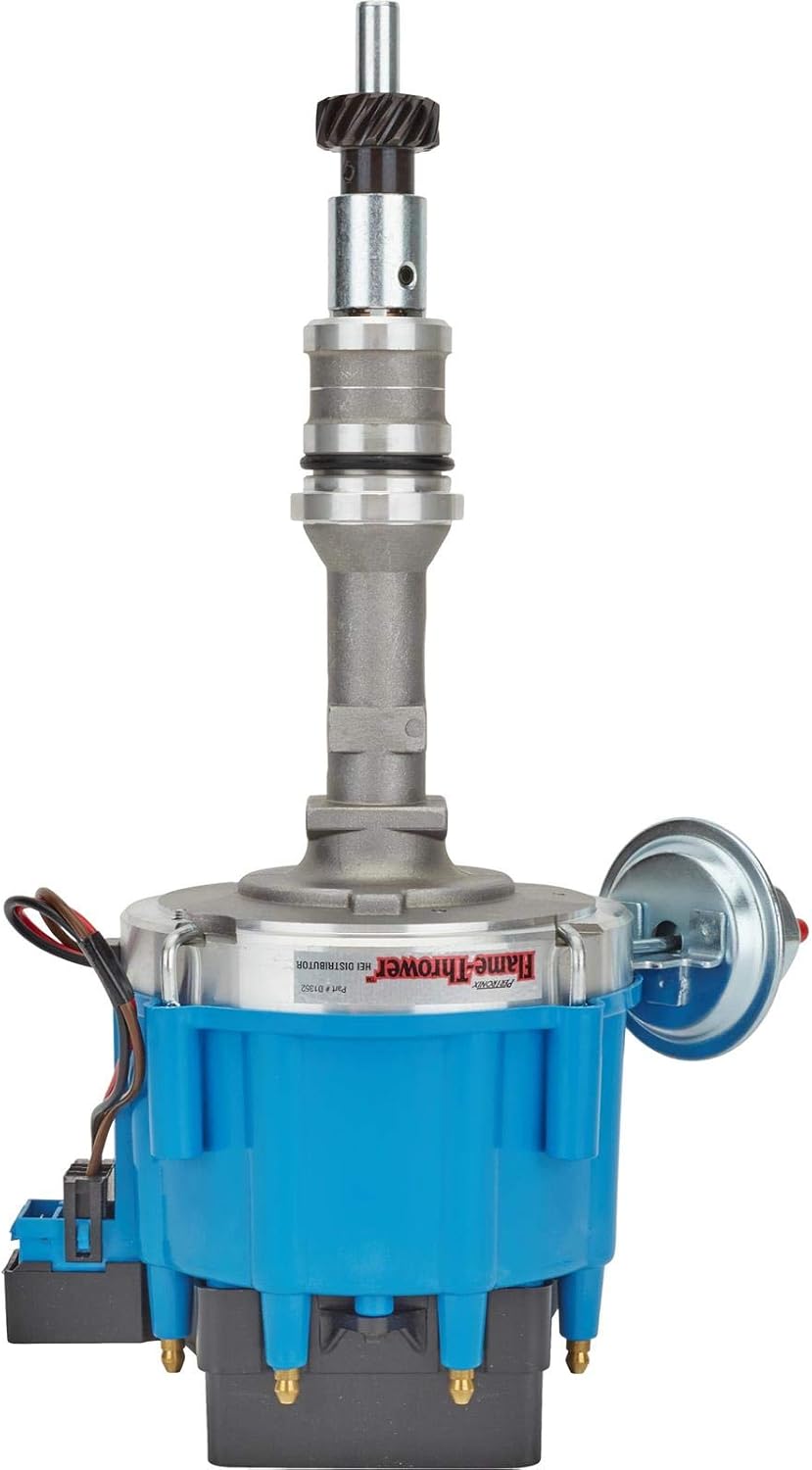 PerTronix D1352 Flame-Thrower Blue Cap Machined Housing Distributor HEI for Ford Small Block