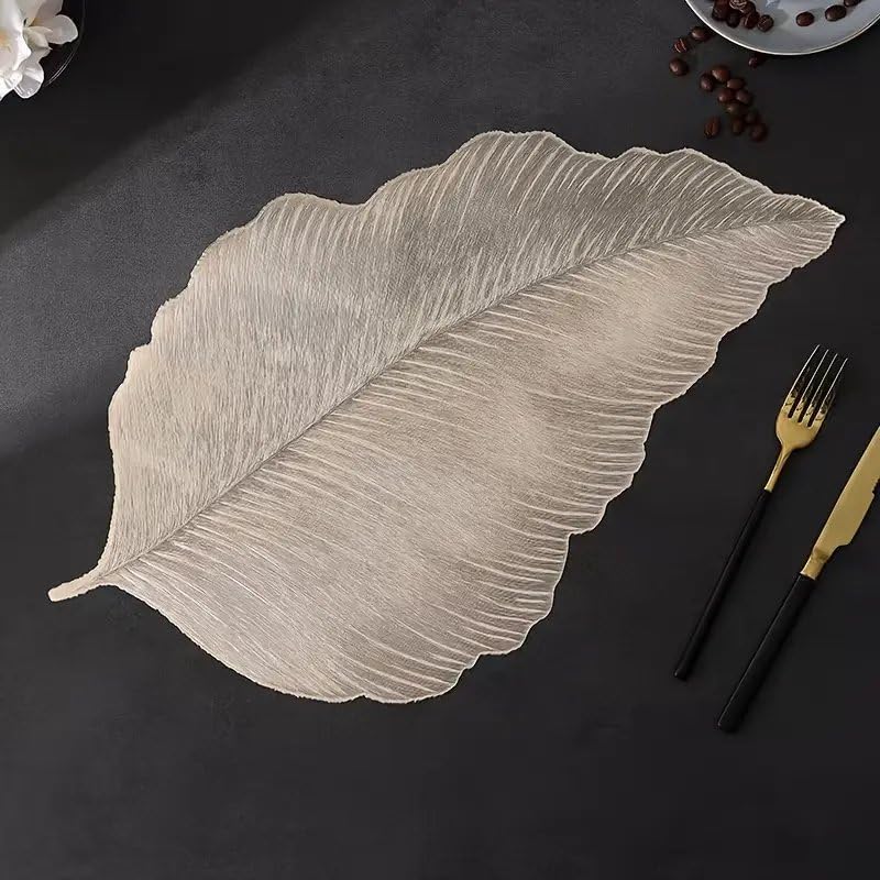Image of Dakshya Industries PVC Waterproof Table Placemat & Table Runner Combo Set | 6 Dining Table Mats + 1 Runner | Heat Resistant, Washable, Non-Slip Table Mat Set (Premium PVC)