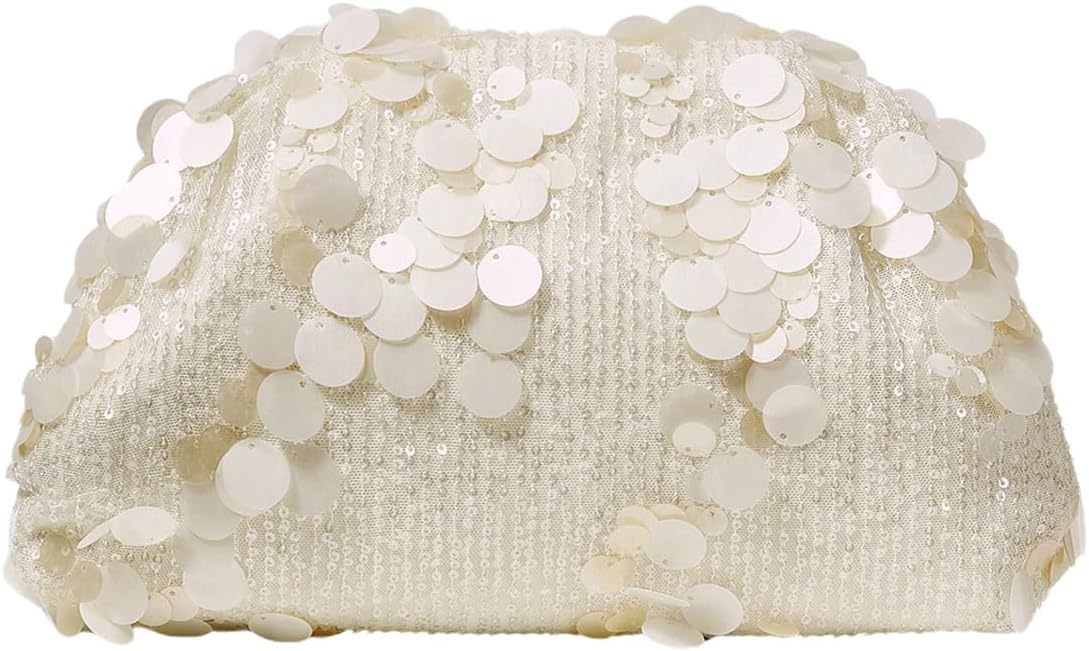 Women's Woven Evening Bag Dumpling Clutch Purse No Strap Handbags Elegant Faux PU Leather Clutch Bag