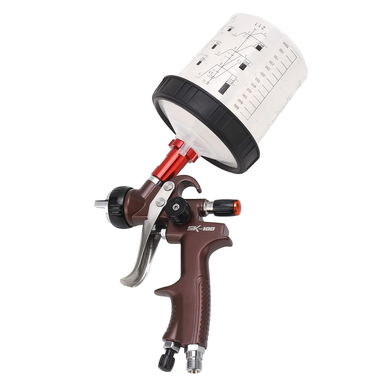 Pistola per Verniciatura, Pistola a Spruzzo Ad Aria con Finitura Uniforme Professionale Kit Premium Resistente all'usura in Alluminio Forgiato in un Unico Pezzo per Auto