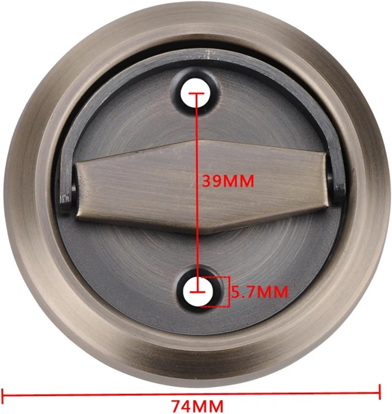 Lock Handle Stainless Steel 304 Recessed Invisible Safety Hidden Door Locks Cabinet Pull Fire Proof 1-2 Sides Locker(Double-Lock A)