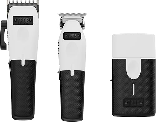 Miniatura 15 de TPOB Play Barber - Cortapelos para hombre 7500 RPM con empuñaduras de goma (blanco) Blanco,negro, verde, rosado,