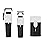 TPOB Play Barber Hair Clippers for Men 7500 RPM with Rubber Grips (White 3 Set)
