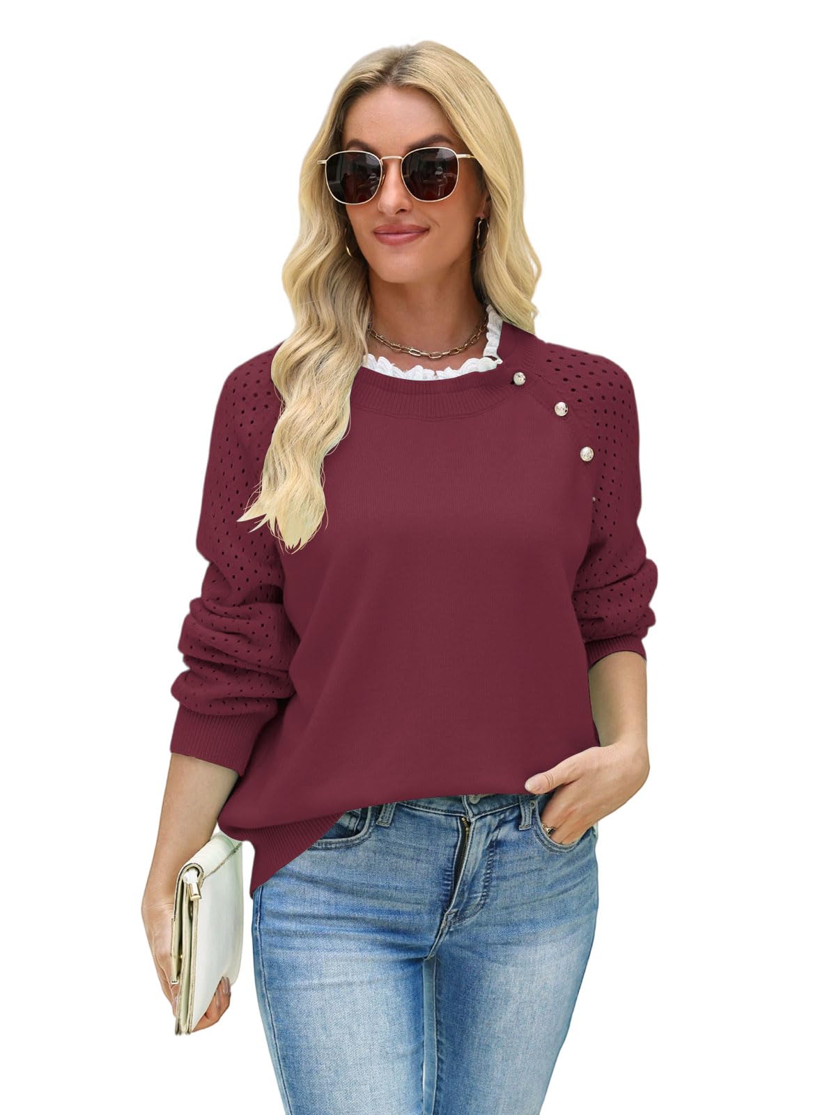 Quatrefox Pullover Damen Winter Strickpullover Herbst Winter