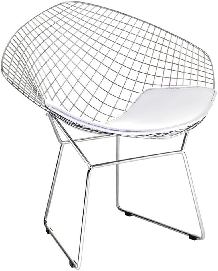 Nova Furniture Group Wire Diamond Chair, White