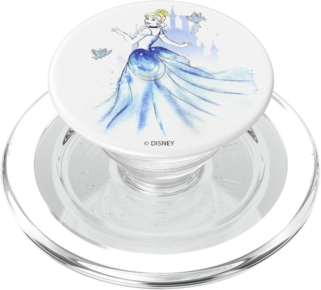 Disney Cinderella Watercolor Portrait PopSockets MagSafe PopGrip for iPhone