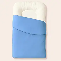 Ninho Casulinho + Capa Extra Algodão Brubrelel Baby (1 Ninho Casulinho + 1 Capa Extra Azul Bebê)