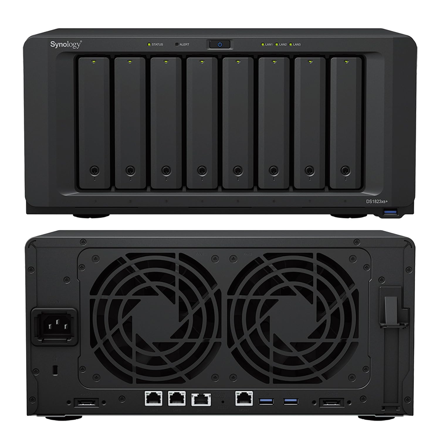 Synology DS1823xs+ Serveur NAS 8 baies 10GbE NVMe Ready (16 Go de RAM, 32 To de stockage) - 8 disques durs Synology NAS de 4 To de stockage de bureau haute performance AMD Ryzen V1780B