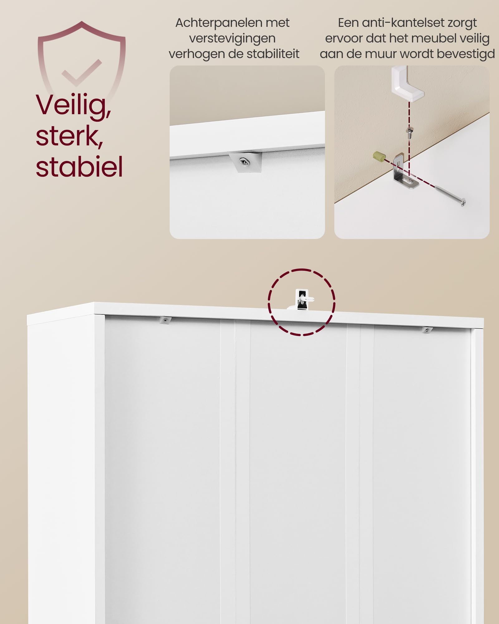 VASAGLE Boekenkast, rek met 5 niveaus, opbergkast, voor woonkamer, kantoor, slaapkamer, scheidingswand, 50 x 24 x 80 cm, rustiek bruin LBC025X01