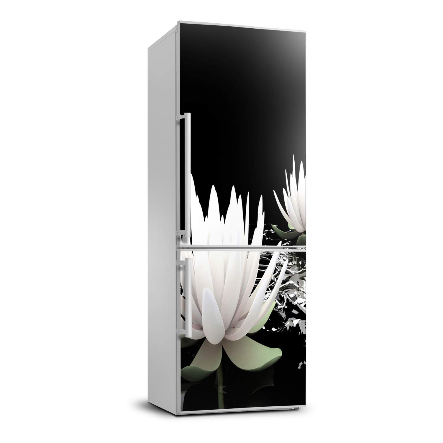 Sticker de réfrigérateur haut de gamme fleur de lotus Tulup 60x180cm