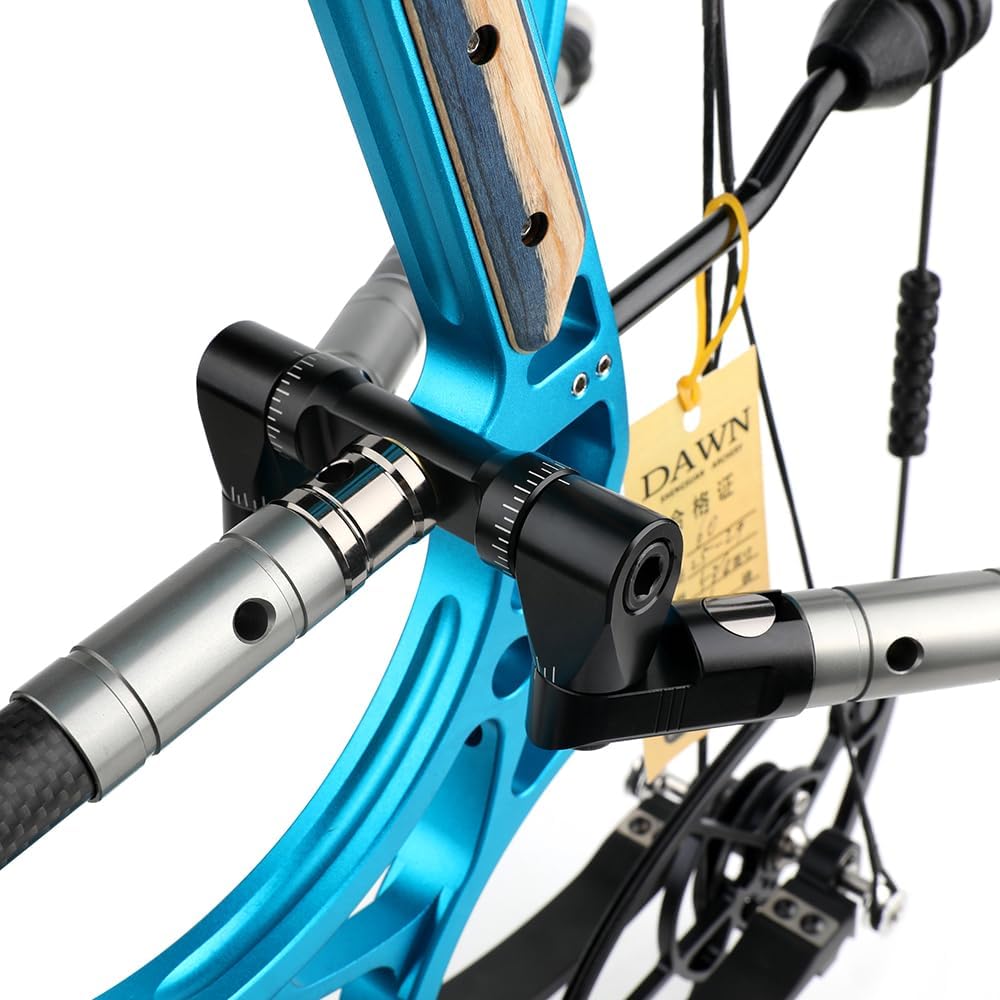 SHARROW Archery Bow Stabilizer Single/Double Side V-bar Fully Adjustable V-Bar Mount Quick Disconnect Bow Rod Stabilizer