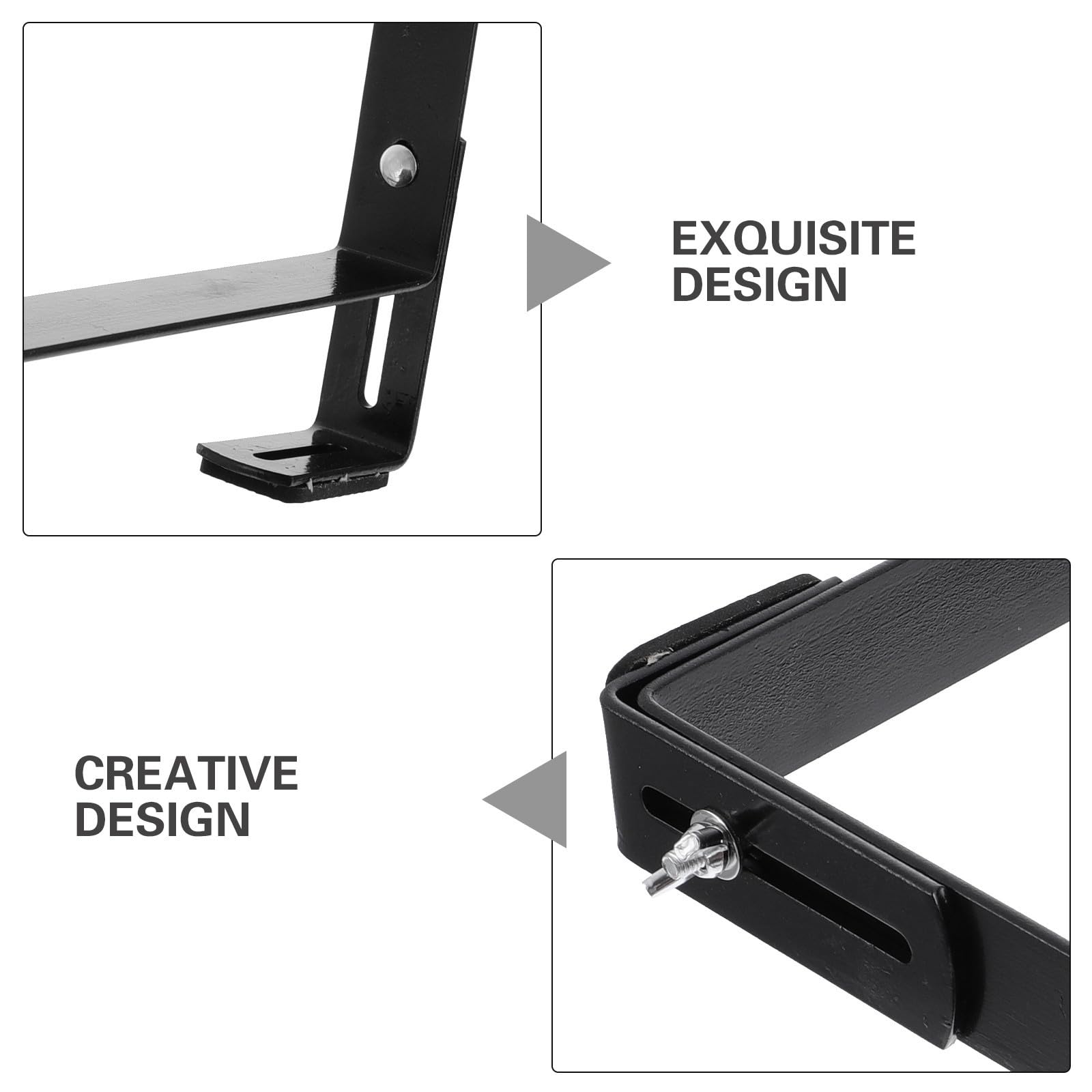 Gancho para Maceta de Pared en Hierro Negro con Diseño Delicado, Soporte Ajustable para Tiestos en Sala de Estar y Sala de Recepción, Fácil de Usar