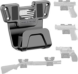 Gun Racks with Safety Trigger Guard Protection Concealed Magnetic Handgun Holder Pistol Mount Available for Car/Truck/Desk/Wall No-drill Installation Possible - Dolibi