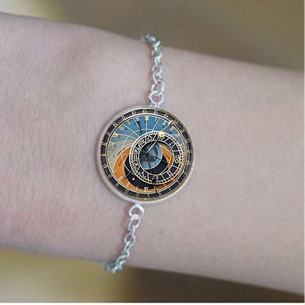nijiahx Astrology bracelets Zodiac bracelets Clock Jewelry Constellation bracelets Astronomy bracelets Horoscope Choke