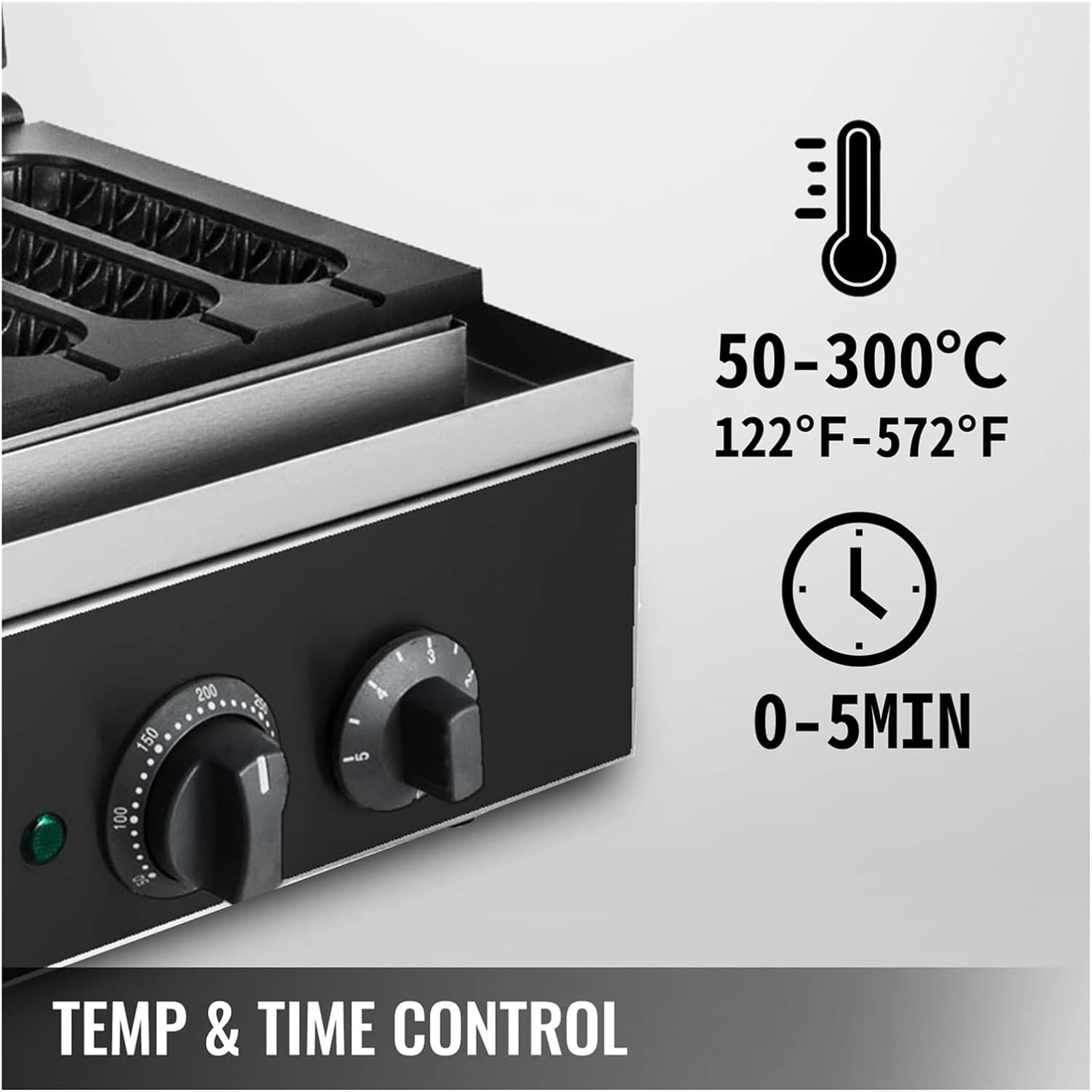 Set di 6 pezzi di macchine elettriche per waffle e salsicce, antiaderenti, per lecca-lecca, bastoncini, per hot dog di mais croccanti, elettrodomestico da cucina per la casa.,