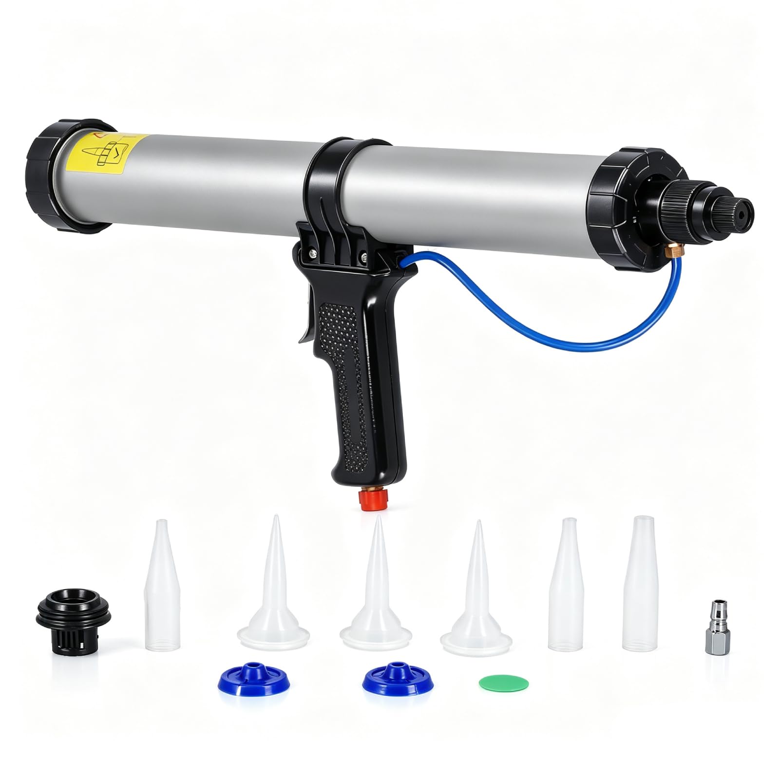 600 ml Druckluft-Kartuschenpistole mit 6 Düsen, 0-123 psi