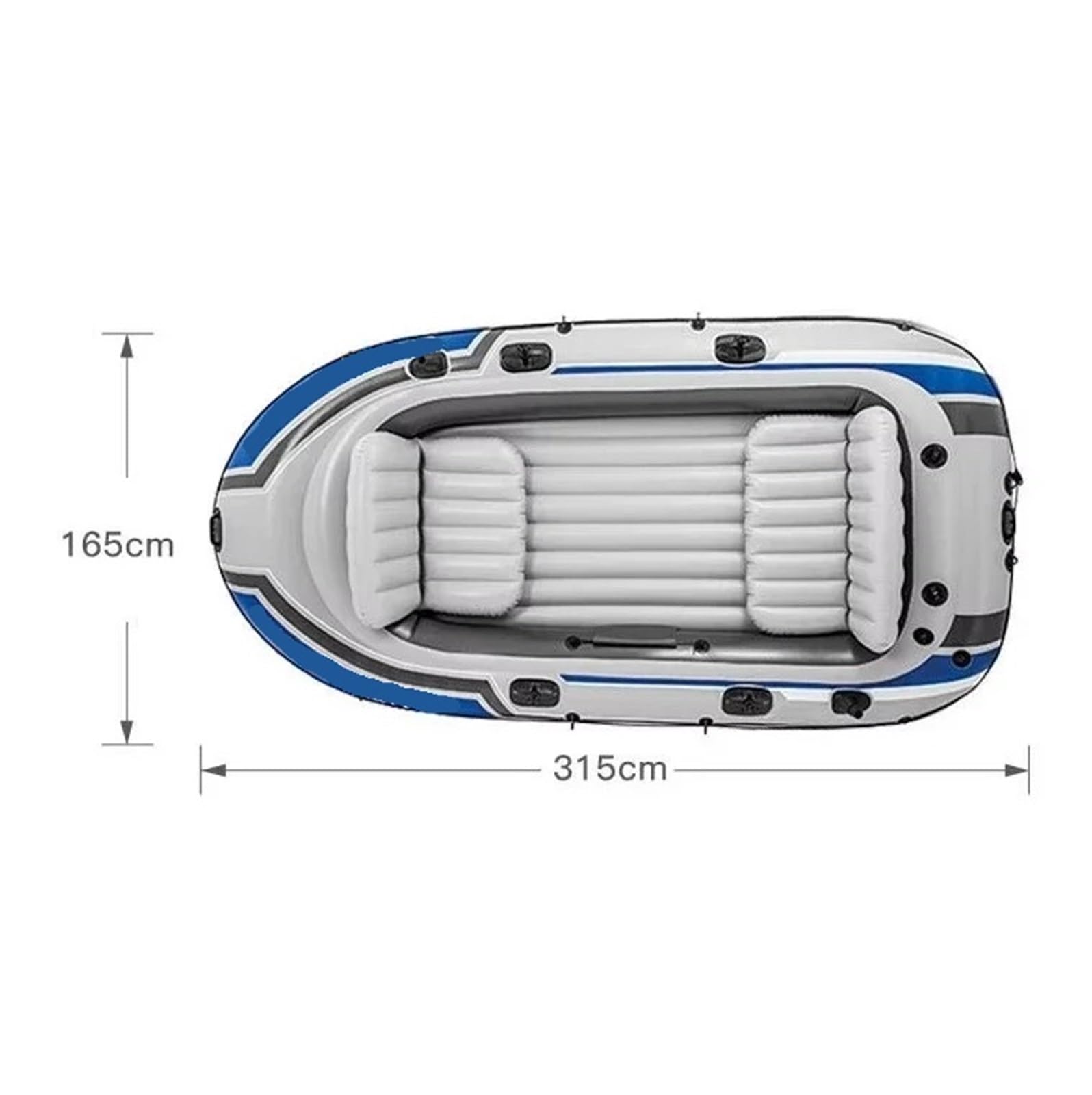 Kayak for 4 Personas y 5 con paletas, Asiento Inflable, fácil de Transportar almacenar