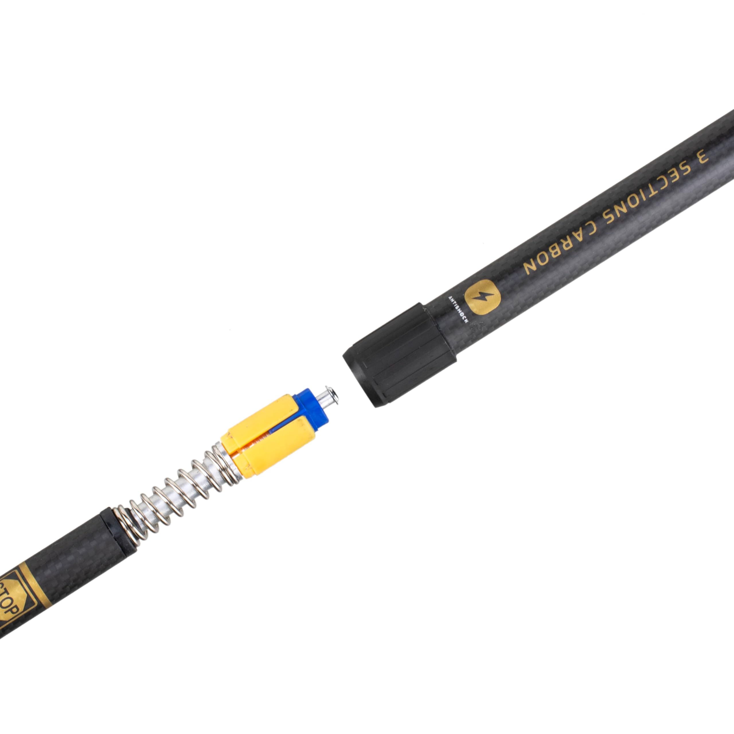Bâtons de randonnée en Carbone Ultra légers, Réglables Bâtons de Marche Nordique 70-135 cm avec Bouchon en Caoutchouc, Bâton de Trekking Monobloc avec Tampon en Caoutchouc pour Homme et Femme
