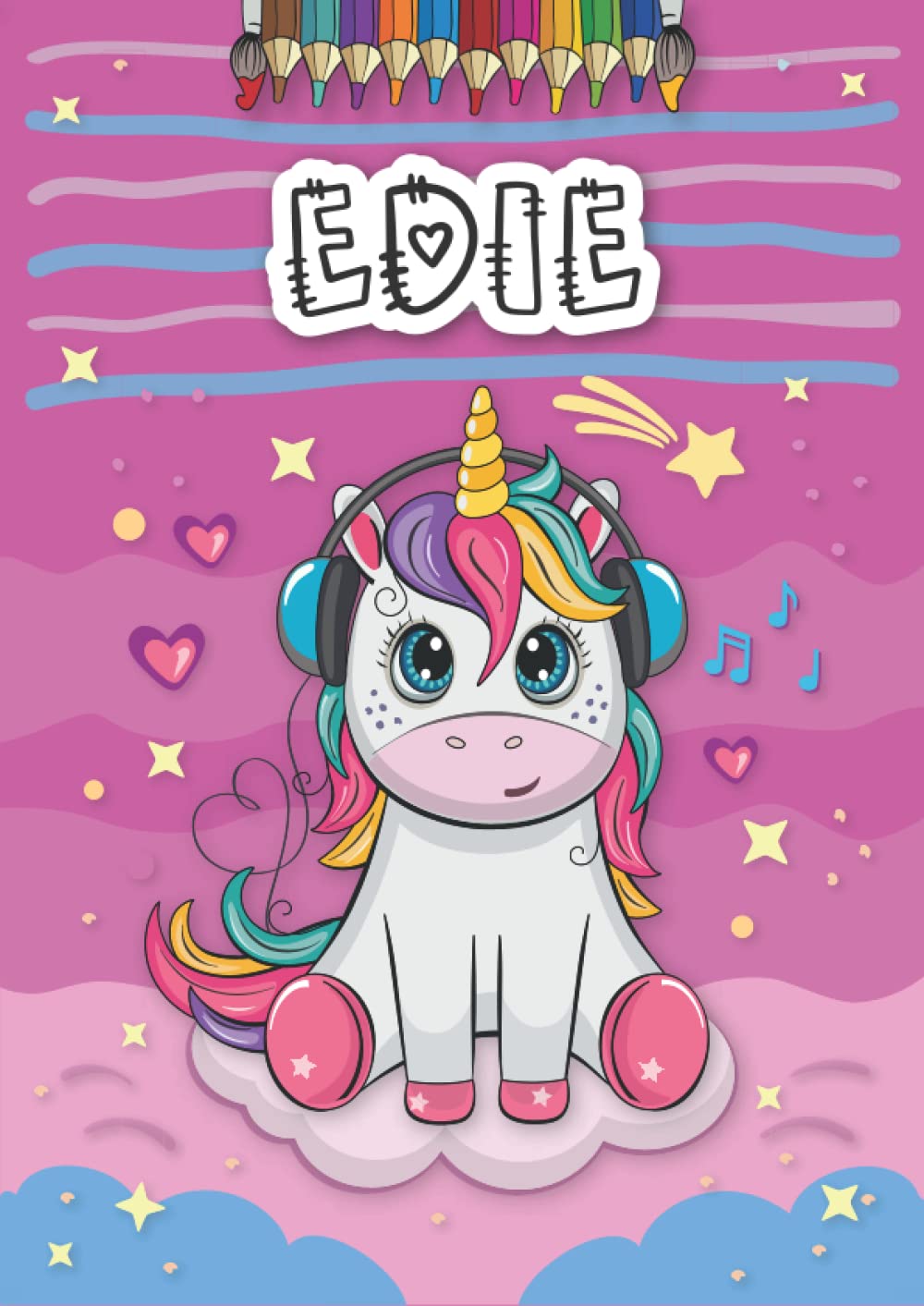 Independently published Edie: Personalized Coloring Book for Edie | Theme: Unicorn | Birthday gift for girl, daughter ... | Ages: 4-8 | 25 unicorn designs with name Edie, Large size A4 (ca. 8.5 x 11 inches)