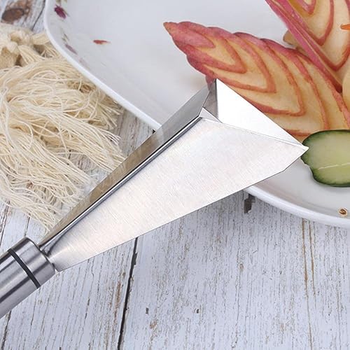Miniatura 6 de Cortador de tallado de frutas, cuchillas de grabado, fácil de usar y, acero inoxidable, herramientas de decoración de platos de bricolaje para