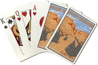 Lantern Press Mt Rushmore National Memorial, South Dakota (52 Playing Cards, Poker Size Card Deck with Jokers)