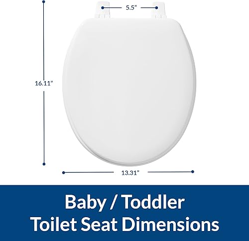 Miniatura 3 de BEMIS BB540 000 - Asiento de inodoro para bebé/niño pequeño compatible con inodoros American Standard y Eljer, madera esmaltada duradera, color