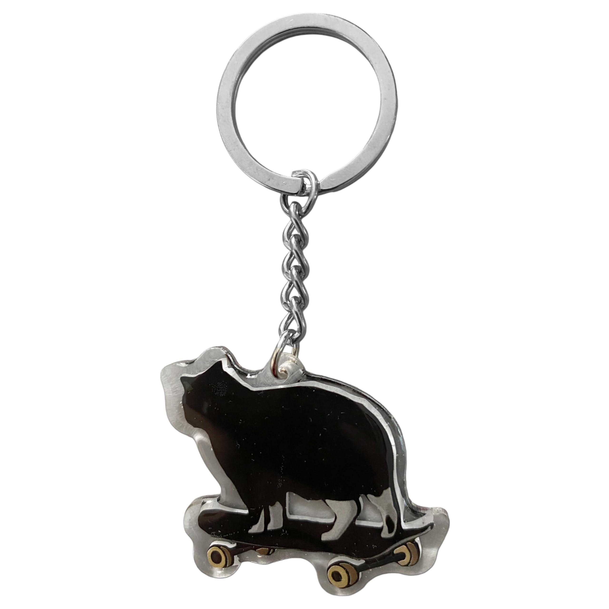 BAQDOVAVN Lucky Cat Keychain Cute for Women Fortune Key Chains For Girls, Fortune Accessories for Gift Wallet Purse Bag Wealth Fortunes Keychains (Black)