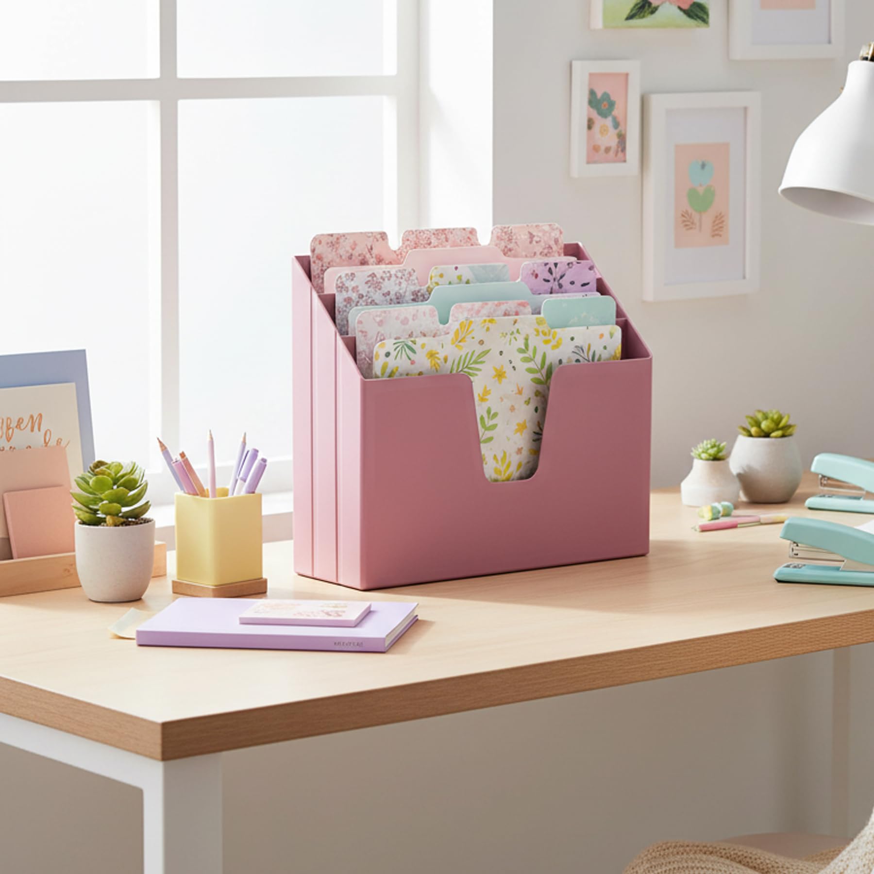 Acrimet Horizontal Trieur Organisateur de Document A4 (Plastique) (Couleur Rose)