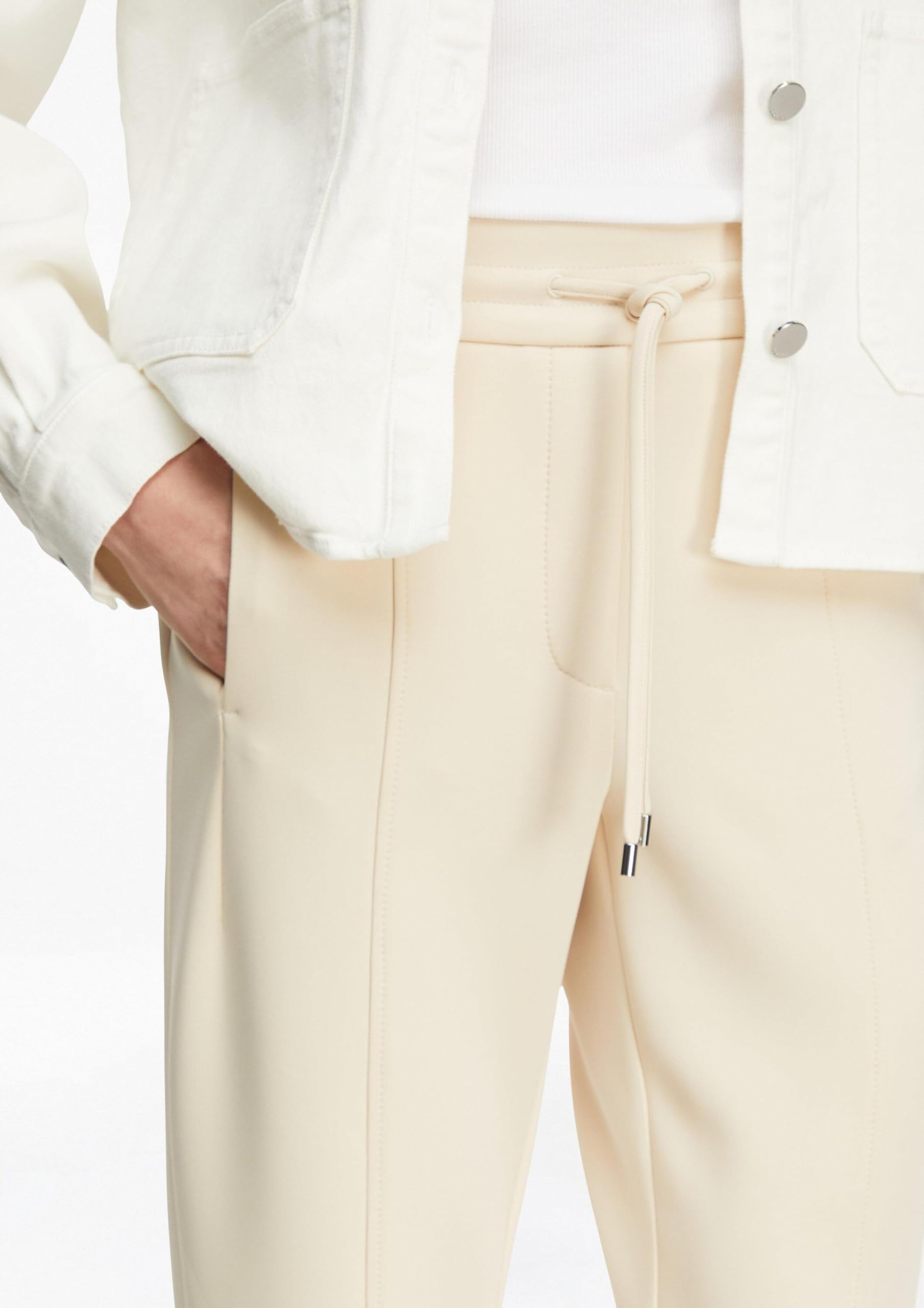 Comma Damen Hose Scuba-Jogpants mit Teilungsnähten